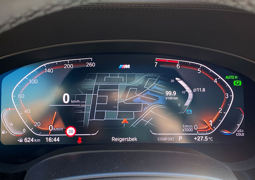 Standaard BMW M digitaal dashboard